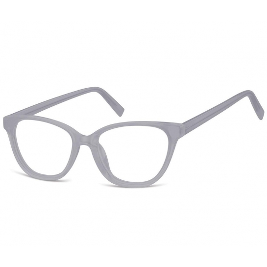 Damskie okulary optyczne zerówki kocie oczy Sunoptic CP117G mleczny szary